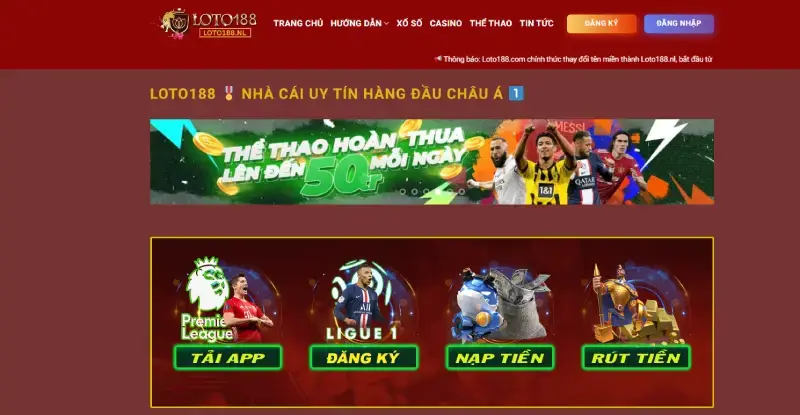 Đăng ký LOTO188 bằng ứng dụng nhà cái